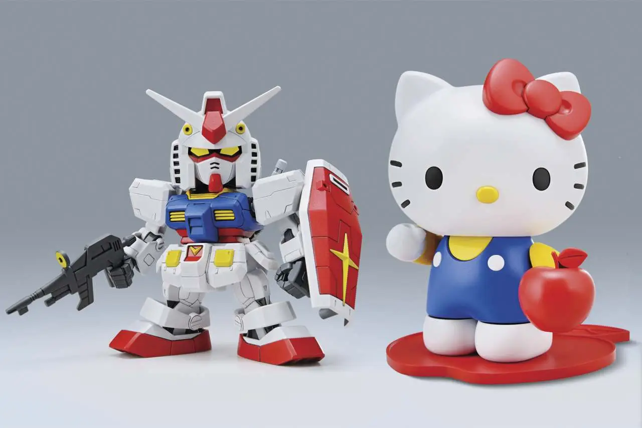 Maquette Gundam sd hello kitty/ rx 78 2 ex stand